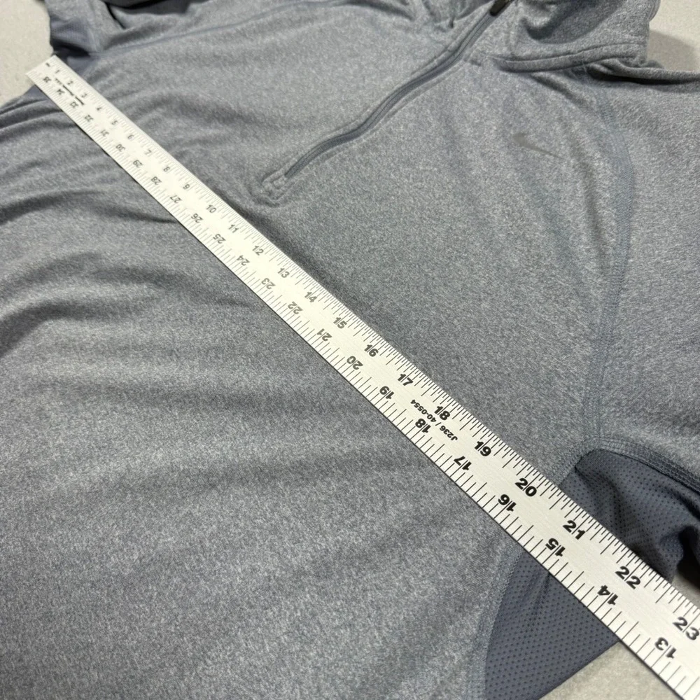 Nike Running Dri-FIT Mens Quarter Zip Pullover Gray Heathered Athletic Top L